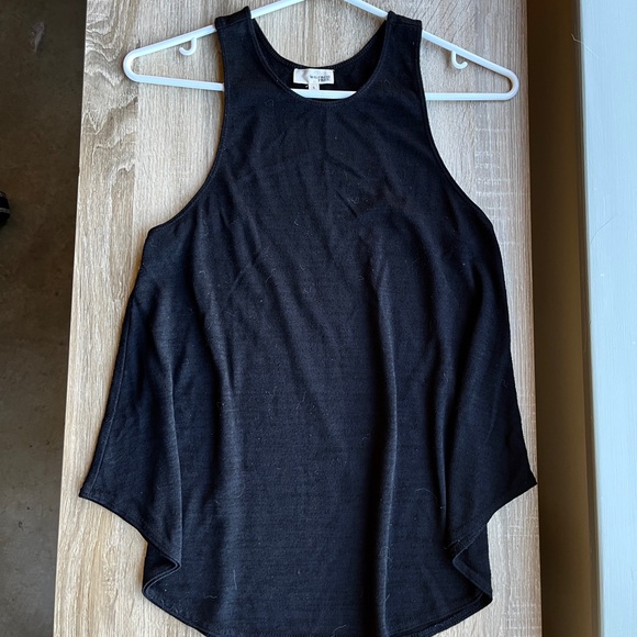 Aritzia Wilfred Free Burnette Trapeze Knit High Neck Tank Top in Black Size S - Picture 2 of 2